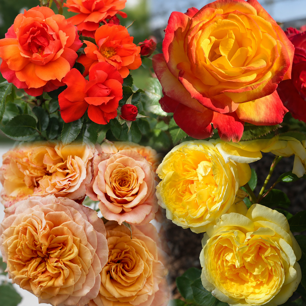 FLASH SALE - 4 PK Sunbelt® Roses - Crazy Love™, Garden Flame™, Sierra Lady™ & Tupelo Honey™