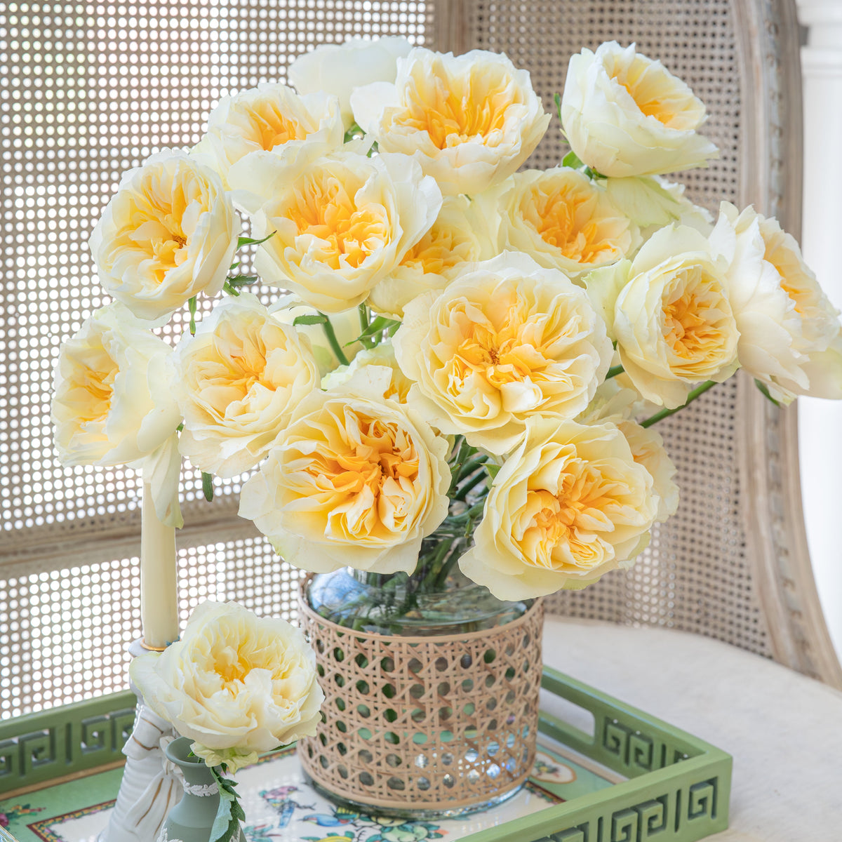 white roses and yellow lilies Antonia Gardens Bouquet | Cream White Rose Bouquet