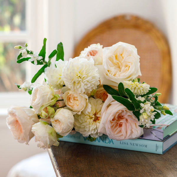 Dorothy Bouquet | White Garden Rose Bouquet | Grace Rose Farm