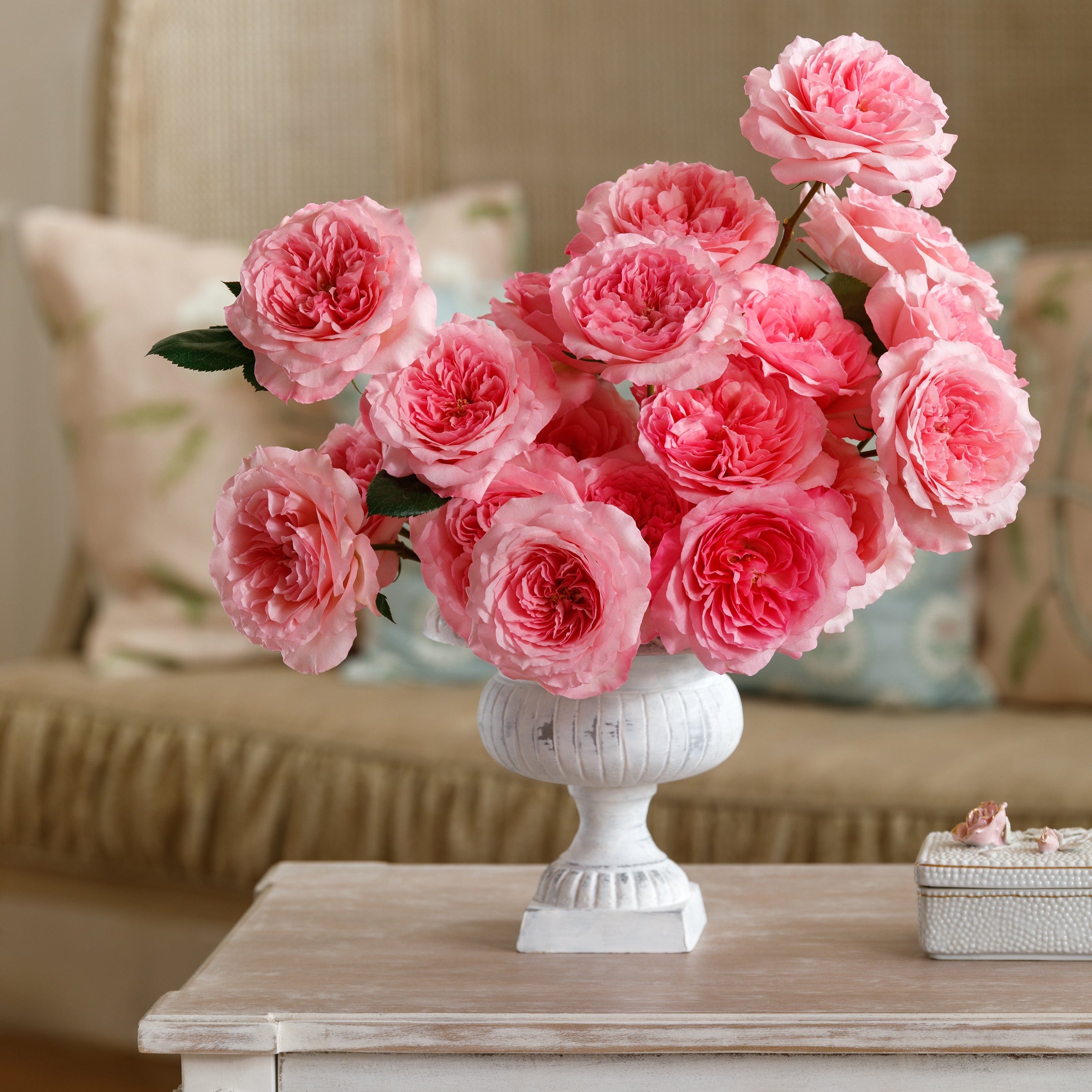 Maria Theresa Bouquet | Pink Garden Rose Bouquet | Grace Rose Farm