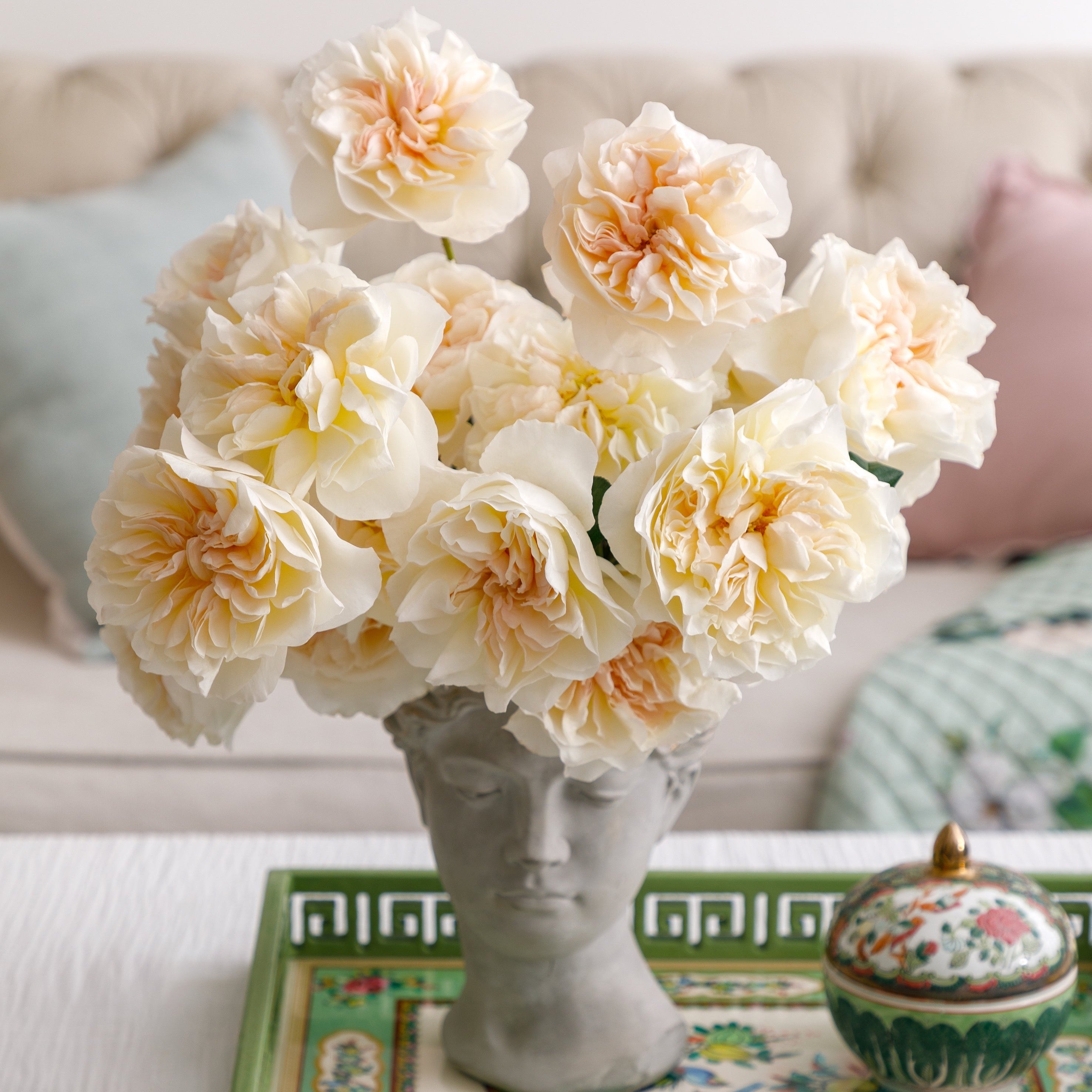 フランスアンティーク Gien Bouquets de roses デザート2枚 フランス