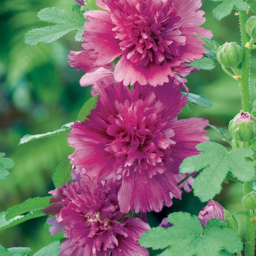 Hollyhock 'Spring Celebrities Purple' Potted Hollyhock Plant